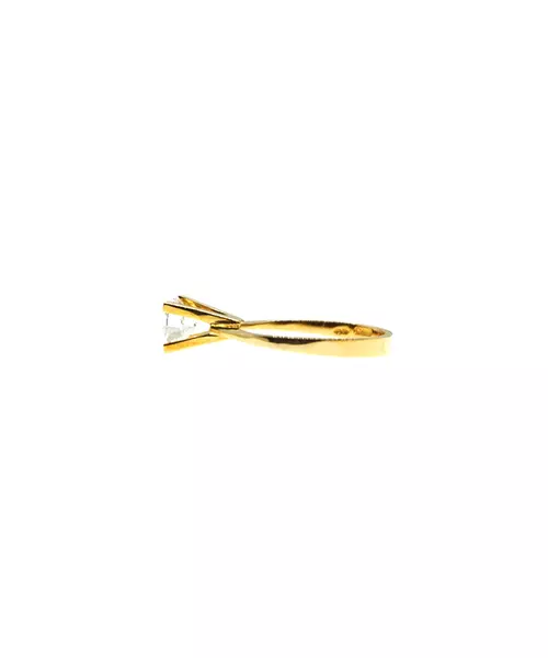 9ct Gold Ring - One Big zircon Simple