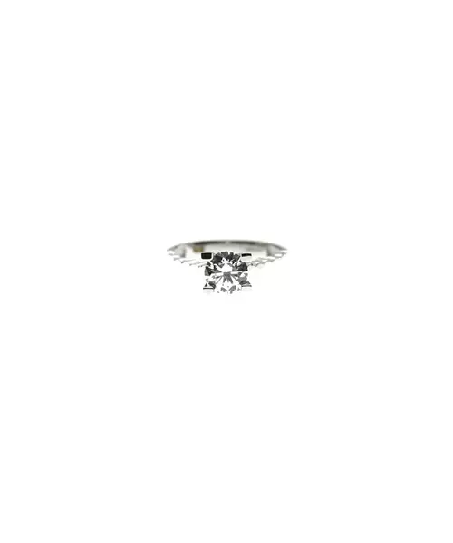 9ct White Gold Ring - One Big zircon