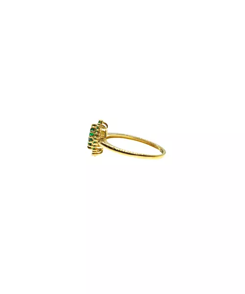 9ct Gold Ring - Diana Green Zircons