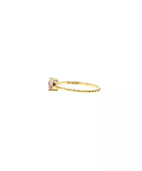 9ct Gold Ring - Oval Baby Pink Stone