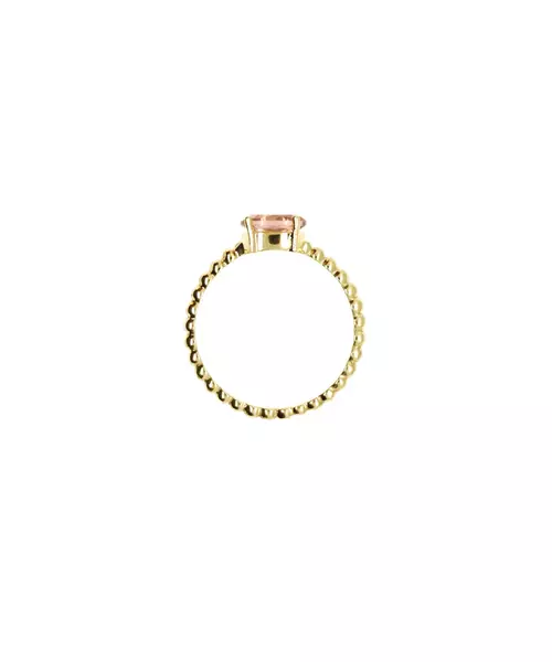 9ct Gold Ring - Oval Baby Pink Stone