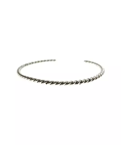 Silver 925 Bangle- Twist Solid