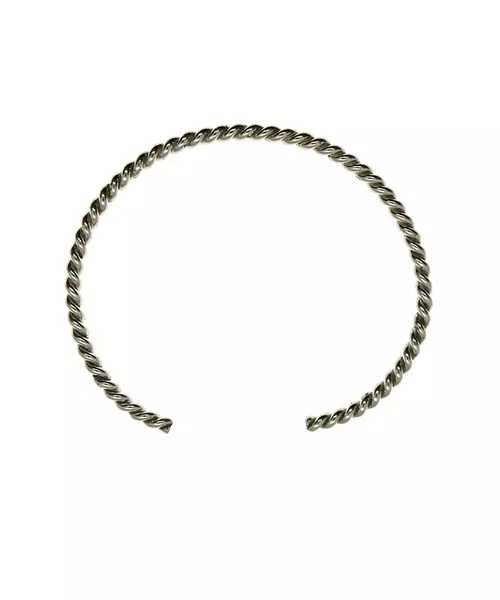 Silver 925 Bangle- Twist Solid