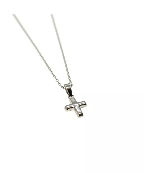 9ct White Gold Pendant Cross - No Chain(Only Pendant)