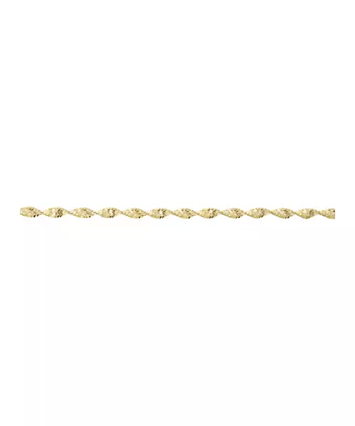 Diamond Cut Twist Anklet - Silver 925 Gold Plated