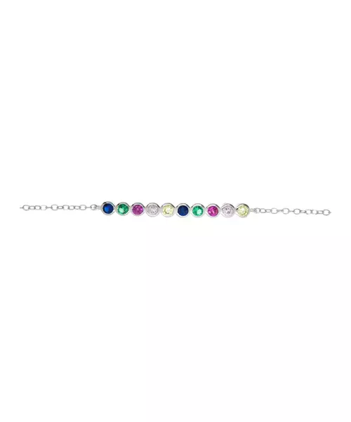 10 stones Multi color Bracelet - Silver 925