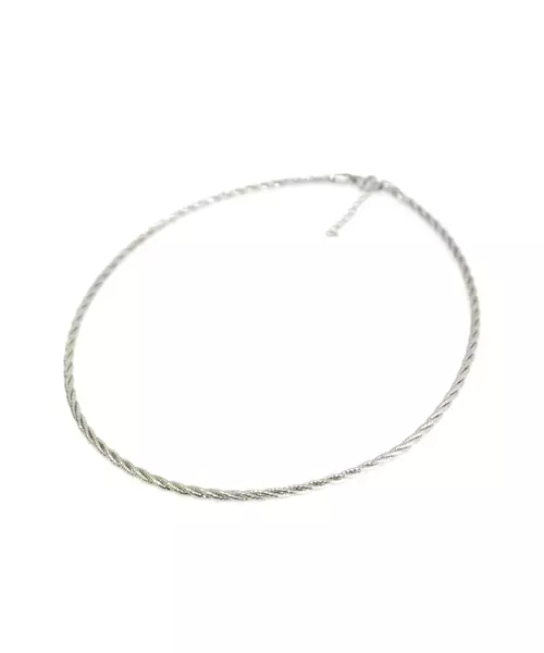 Necklace Solid Rope Diamond Cut - Silver 925