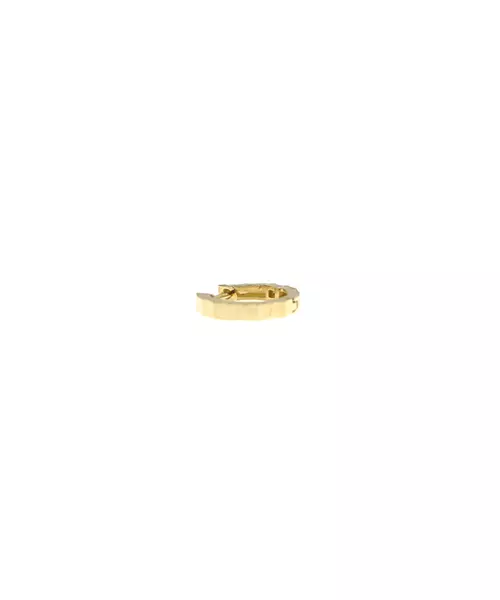 9ct Gold Hoops - Thick with Edges