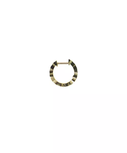 9ct Gold Hoops - Thick with Edges