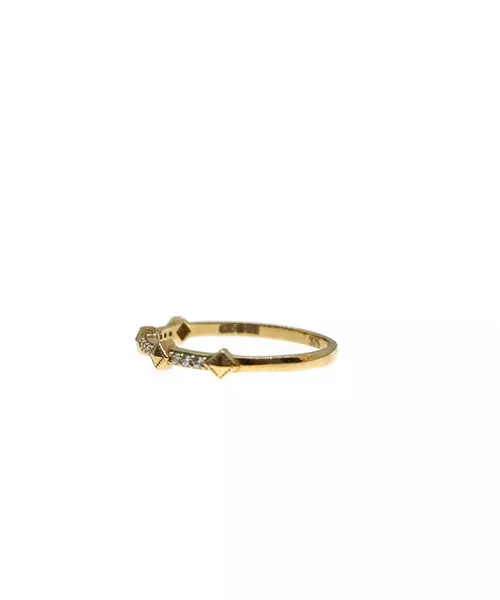 9ct Gold Ring with zircons