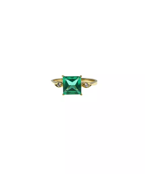 18ct Yellow Gold With Green Zircon