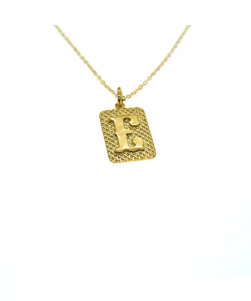 Necklace Initial- Silver 925 Gold Plated - Adjustable chain 50,45,40