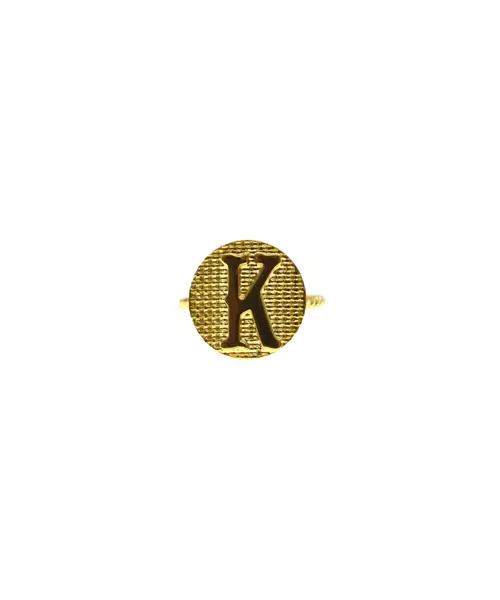 Letter Ring - Silver 925 Gold Plated