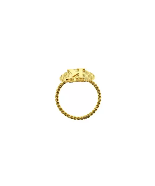 Letter Ring - Silver 925 Gold Plated