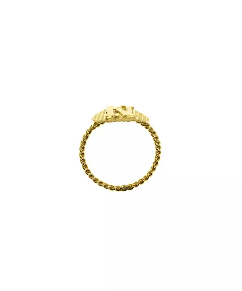 Letter Ring - Silver 925 Gold Plated