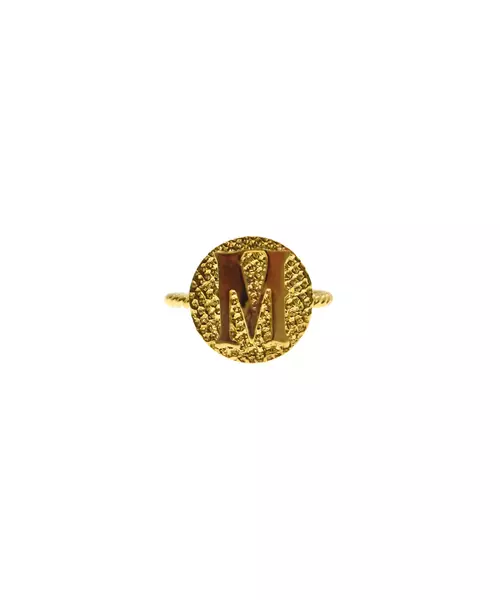 Letter Ring - Silver 925 Gold Plated