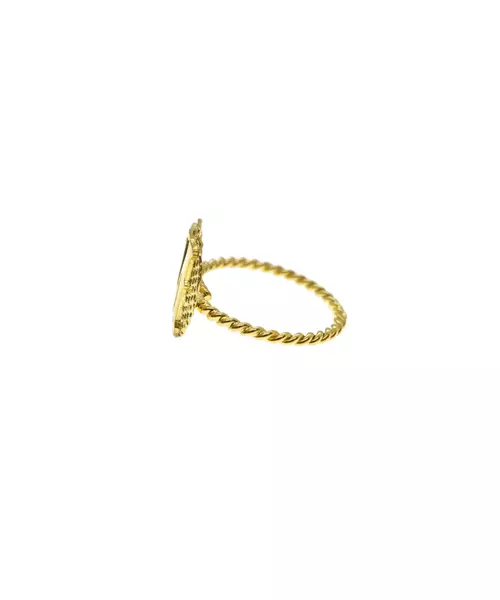 Letter Ring - Silver 925 Gold Plated