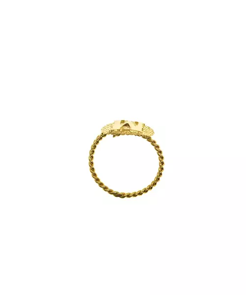 Letter Ring - Silver 925 Gold Plated