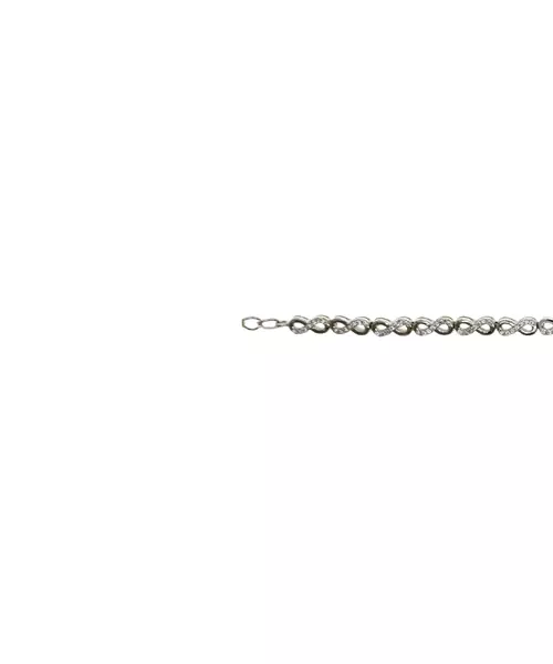 Silver 925 Infinity Bracelet with zircons