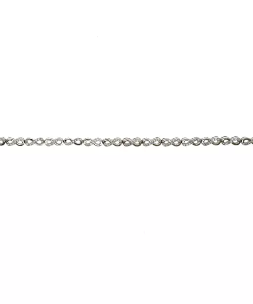 Silver 925 Infinity Bracelet with zircons