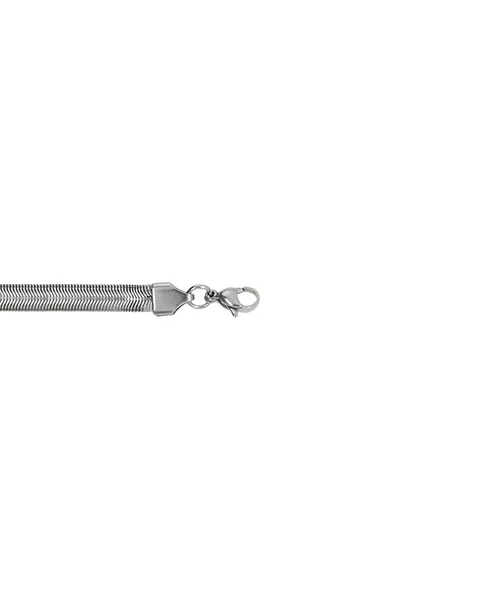 Anklet: Fishbone 4 mm - Stainless Steel - Silver