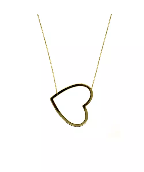 Silver 925 Gold Plated Necklace - Heart