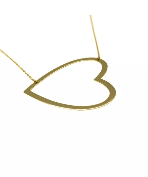 Silver 925 Gold Plated Necklace - Heart