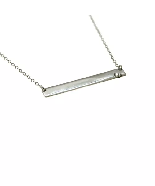 Silver 925 Necklace - Plate with zircon