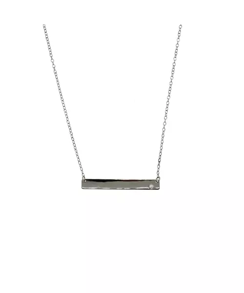 Silver 925 Necklace - Plate with zircon