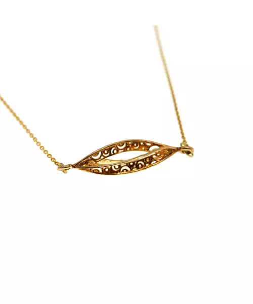 Byzantine Silver 925 Gold Plated Necklace