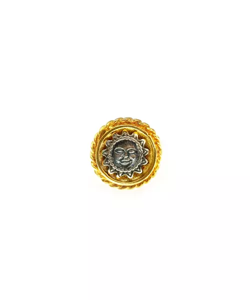 Byzantine Sun Ring - Silver 925 Gold Plated