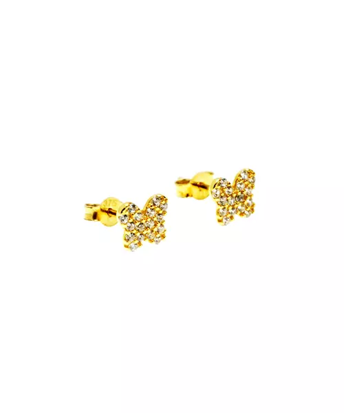 Kids Earrings Butterflies - 9ct Gold