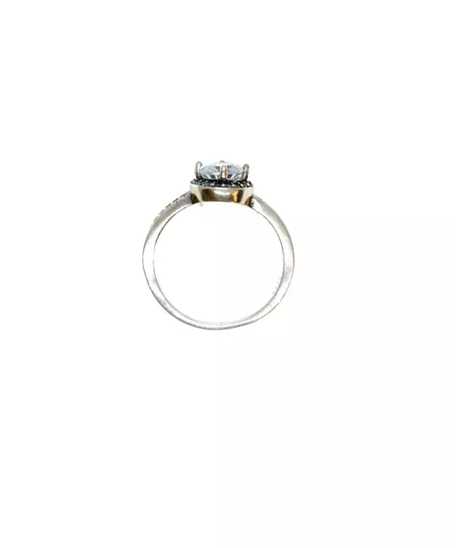 Round Brilliant Engagement Ring with Diamond Side Stones