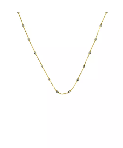 Diamond Cut Balls Necklace - Silver 925 Gold Plated