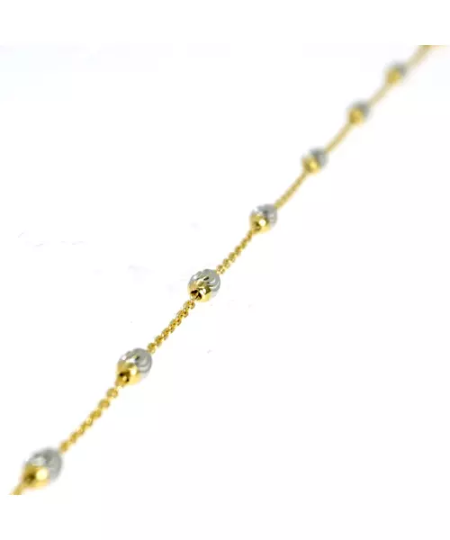 Diamond Cut Balls Necklace - Silver 925 Gold Plated