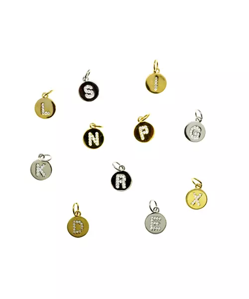 Letter Hoops 3.0cm - Silver 925 and Gold Plated