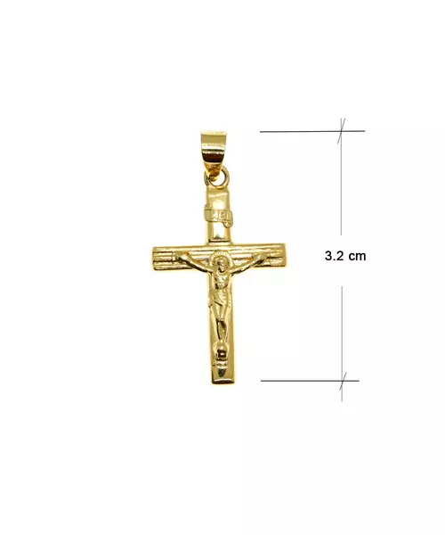 9ct Gold Cross with Jesus Christ