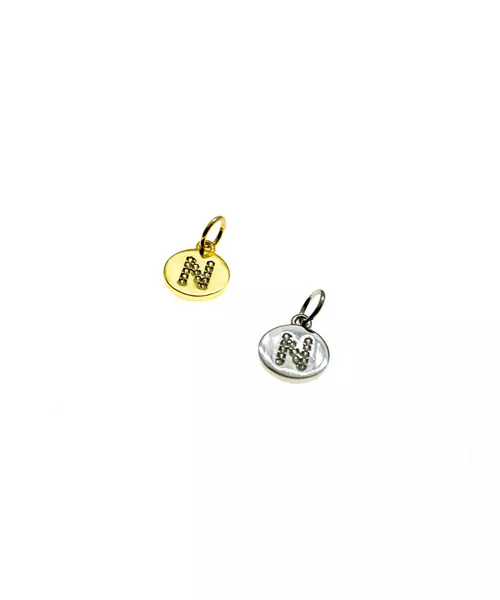 Letter Hoops 1.2 cm - Silver 925 and Gold Plated