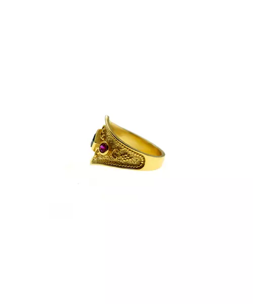 Byzantine Ring - Silver 925 Gold Plated