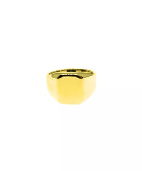 Flat plate ring with Letter - Silver 925