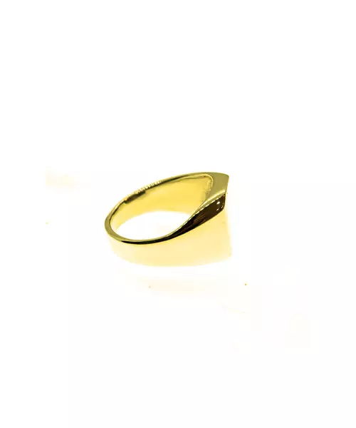 Flat plate ring with Letter - Silver 925