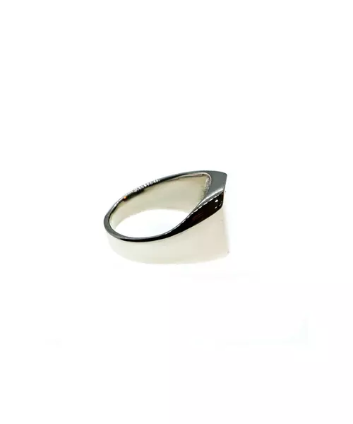 Flat plate ring with Letter - Silver 925