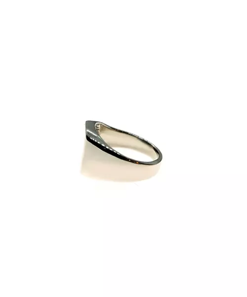 Flat plate ring with Letter - Silver 925