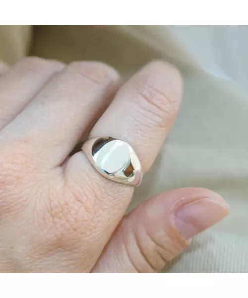 Flat plate ring  - Silver 925 and Gold Plated