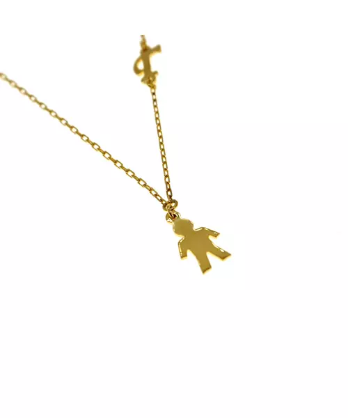 9ct Gold Necklace - Children with Letter