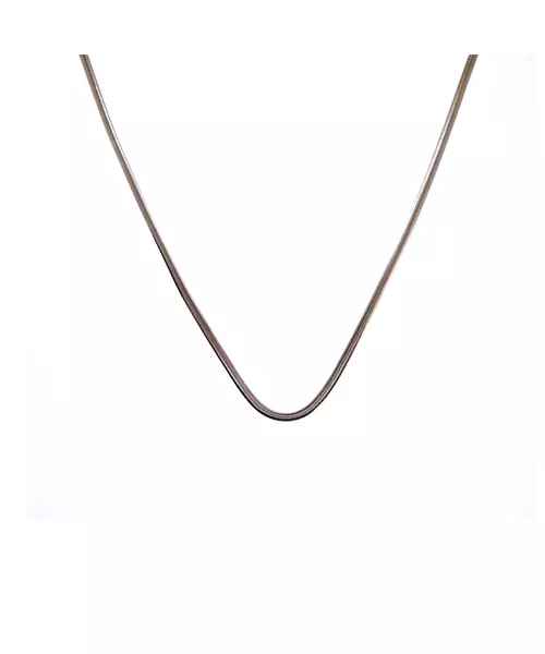 Necklace Flat Snake 40cm  - Silver 925 and Gold Plated