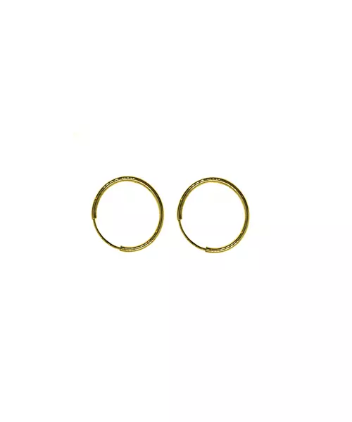 Thick Plain Hoops 1.5cm - Silver 925 and Gold Plated