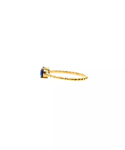 9ct Gold Ring - Oval Blue Stone