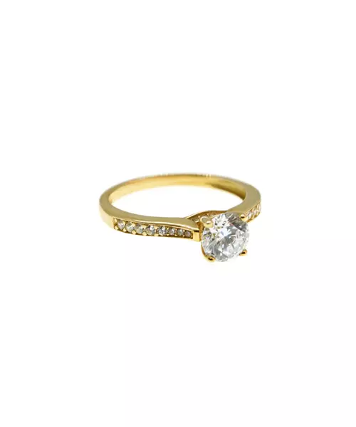 9ct Gold Ring with Zircons