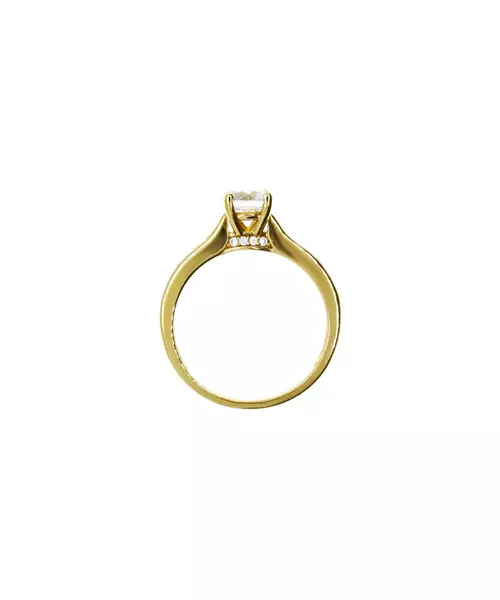 9ct Gold Ring with Zircons